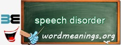 WordMeaning blackboard for speech disorder